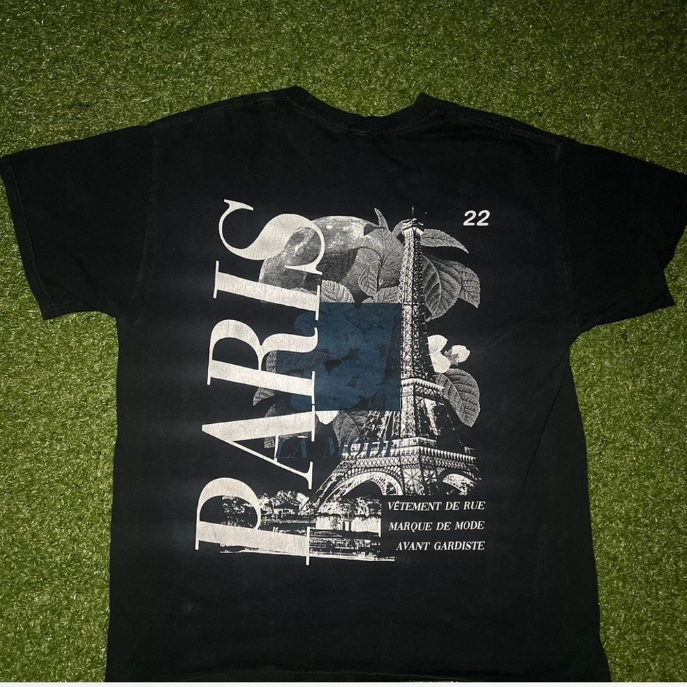 Men's Black Paris Graphic Tee
